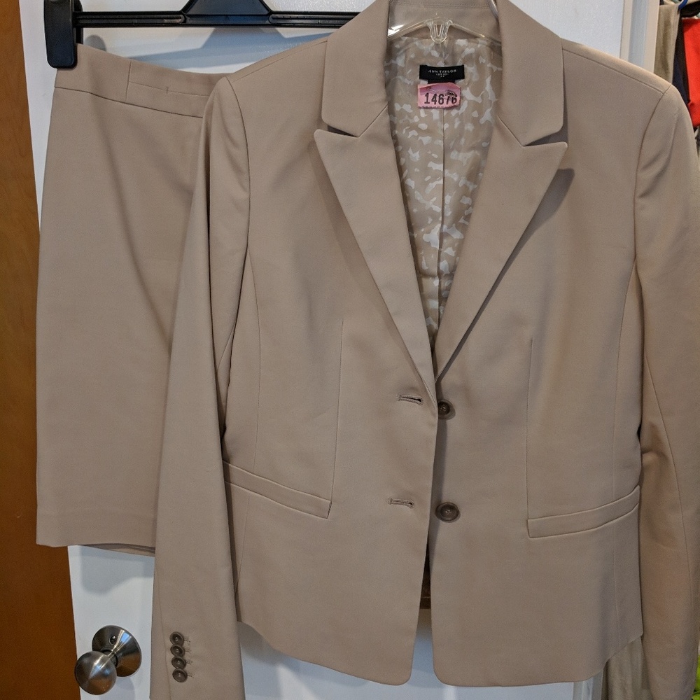 Tan Suit with Skirt